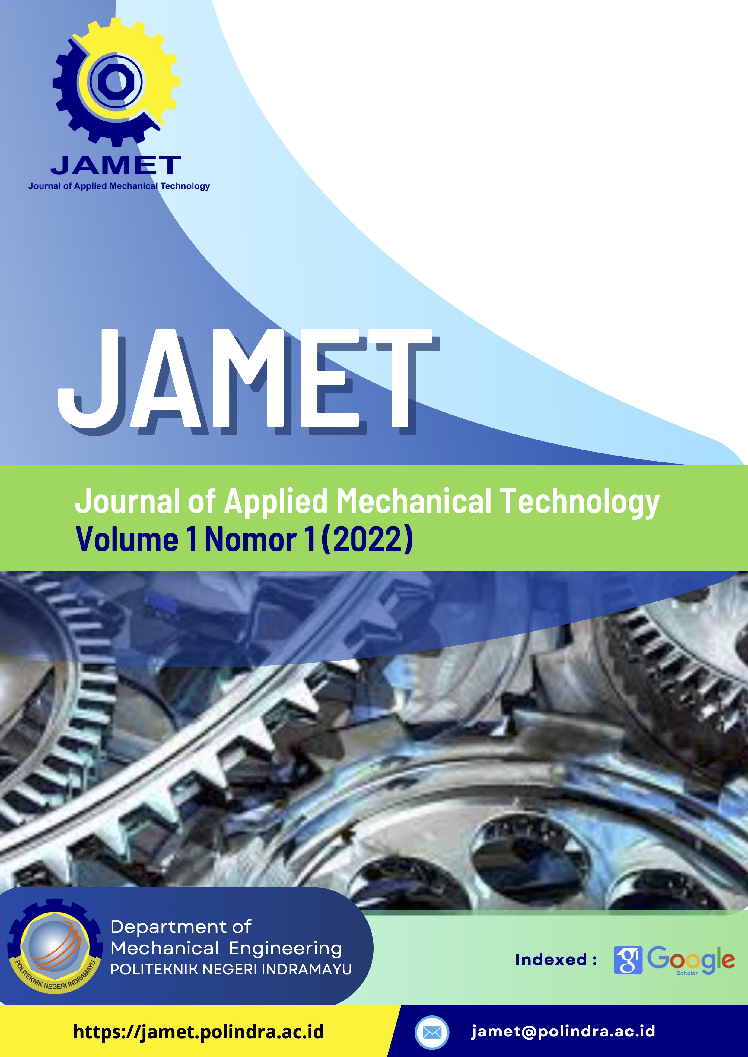 Vol 1 No. 1 2022 Journal of Applied Mechanical Technology (JAMET)