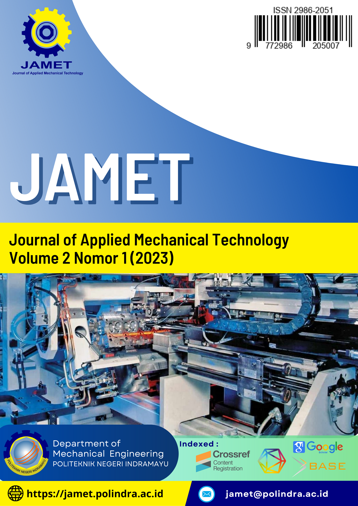 Vol 2 No. 2 2023 Journal of Applied Mechanical Technology (JAMET)